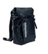 Sac à dos waterproof de randonnée noir avec rouleau, bande réfléchissante