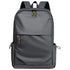 Sac Collège sac à dos gris foncé avec tirettes jaunes et noires