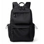 Sac de cours lycée homme noir en nylon avec multiples compartiments zippés et bretelles réglables