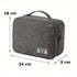 Sac de rangement multifonction en tissu gris foncé avec poignée et fermeture éclair