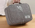 Sac de rangement multifonction en tissu gris résistant à l’eau pour accessoires électroniques