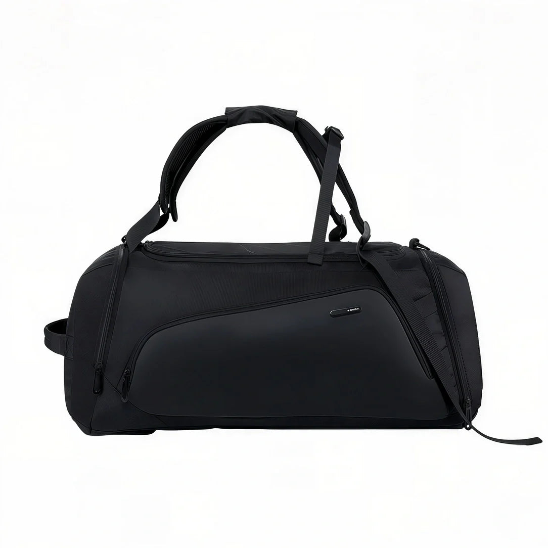 Sac de sport noir à bandoulière réglable et fermeture éclair