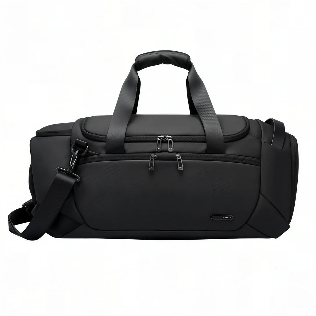 Sac de sport noir avec compartiments et sangle ajustable