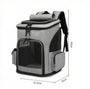 Sac de transport extensible pour chat avec sac à dos gris noir, fenêtres en mesh
