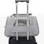 Sac de transport pour chat gris avec fenêtre en mesh, compatible avec poignée de bagage