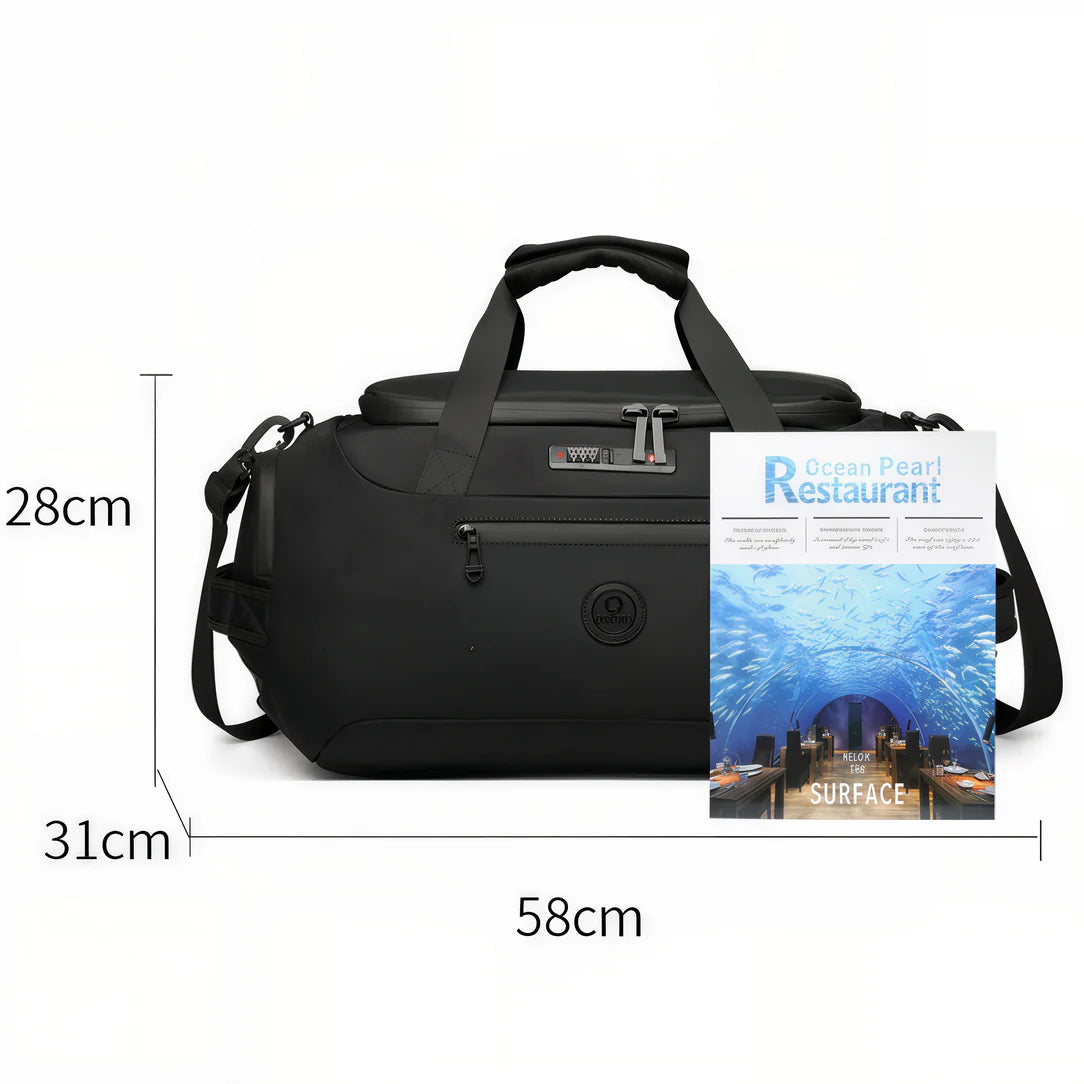 Sac de voyage antivol TSA Agora noir, 58 cm, anse et zip