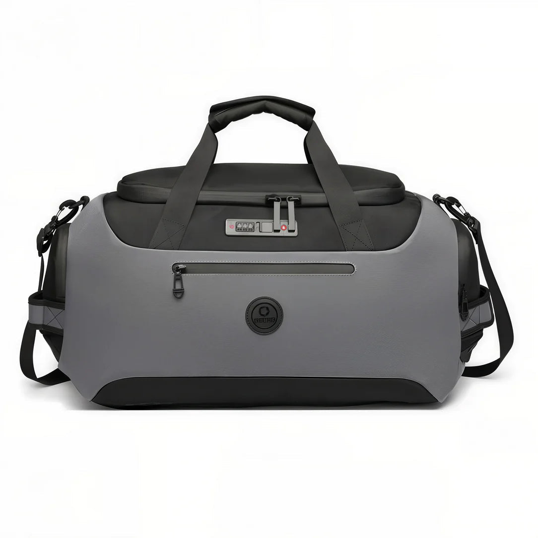 Sac de voyage antivol TSA Agora gris et noir avec logo