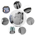 Sac minimaliste ordi portable femme en gris avec compartiments, tissu résistant à l’eau
