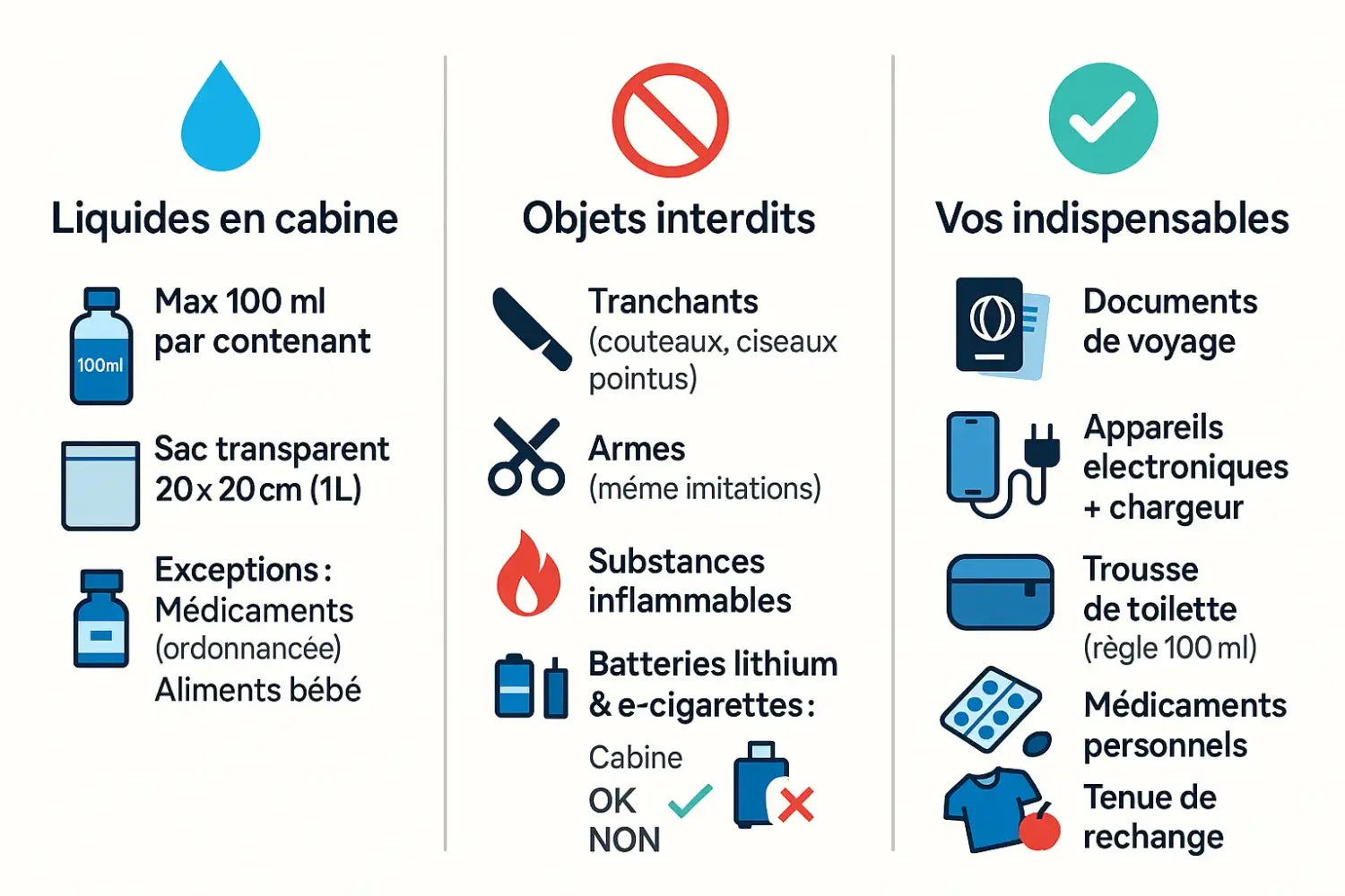 Illustration des bagages cabine