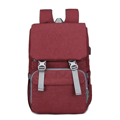 sac à dos à langer ergonomique rouge