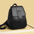 Sac à dos en cuir noir pour femme