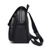 Sac à dos en cuir noir pour femme