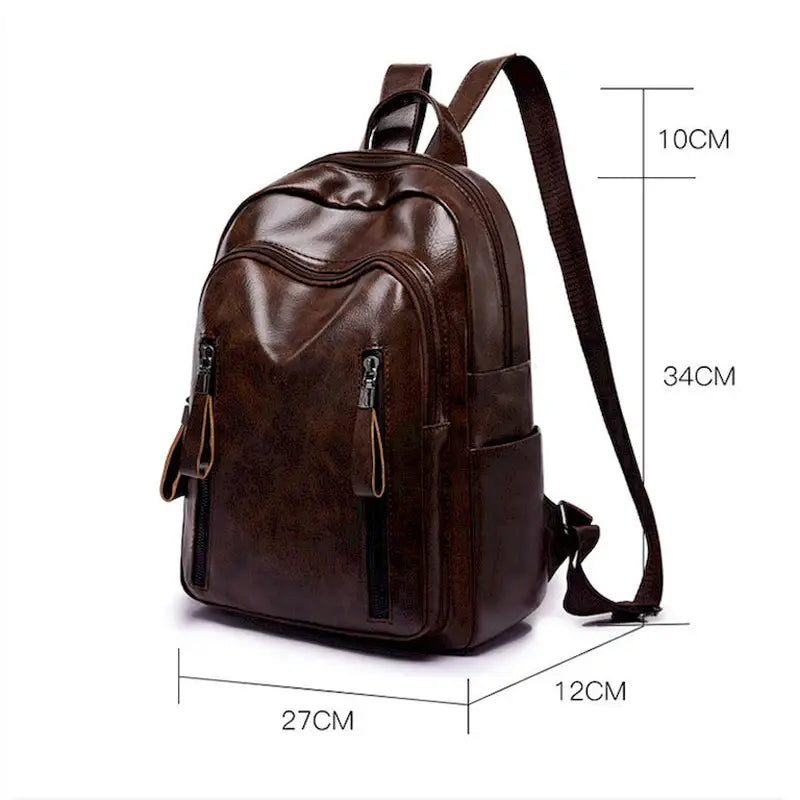 sac à dos femme vintage en cuir dimensions : 34cmx27cmx12cm