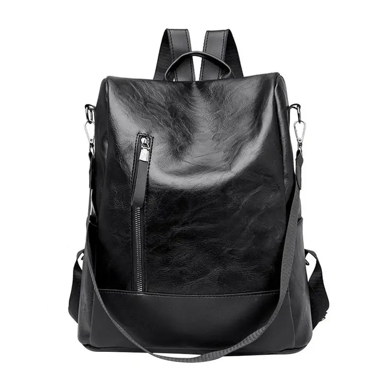 sac à dos cuir souple femme tendance noir