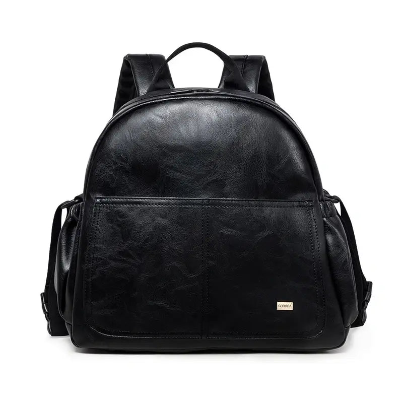 Sac à dos à langer en cuir pour bébé