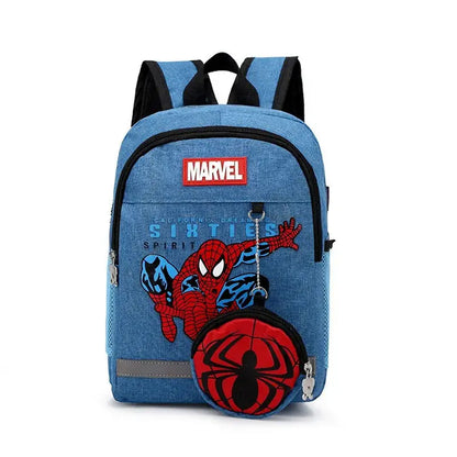 sac à dos maternelle spiderman bleu clair