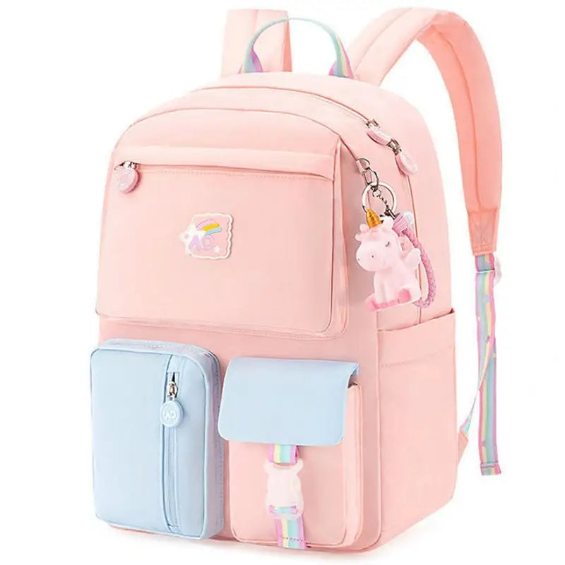sac à dos maternelle fille rose et bleu