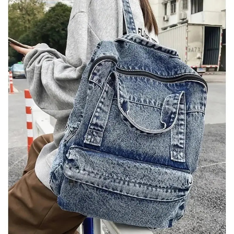 sac à dos ado fille tendance en jean